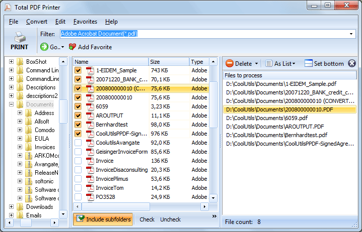 Total PDF Printer Screenshot